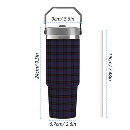 ScotsTee Shop Scottish Sandberg Tartan Flip Straw Tumbler 20oz 30oz