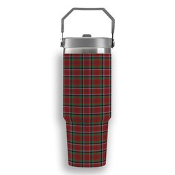 ScotsTee Shop Scottish Graham Red Tartan Flip Straw Tumbler 20oz 30oz