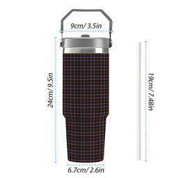 ScotsTee Shop Scottish Rutherford Simon Travis Alan Hunting Tartan Flip Straw Tumbler 20oz 30oz