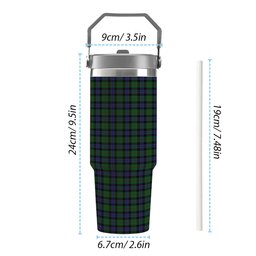 ScotsTee Shop Scottish Ogilvie of Inverarity VS 2 Tartan Flip Straw Tumbler 20oz 30oz