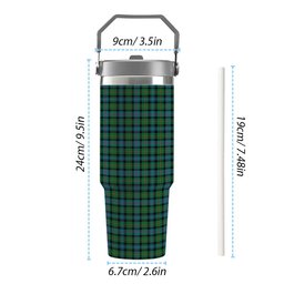 ScotsTee Shop Scottish McLeod of Skye Ancient Tartan Flip Straw Tumbler 20oz 30oz