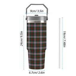 ScotsTee Shop Scottish MacKintosh Dress Scott Adie Tartan Flip Straw Tumbler 20oz 30oz