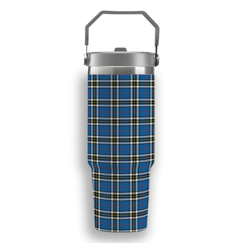 ScotsTee Shop Scottish Thomson Dress Blue Modern Tartan Flip Straw Tumbler 20oz 30oz