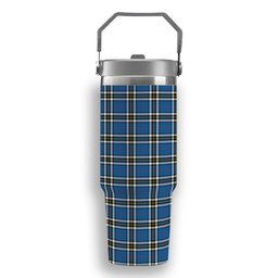 ScotsTee Shop Scottish Thomson Dress Blue Modern Tartan Flip Straw Tumbler 20oz 30oz