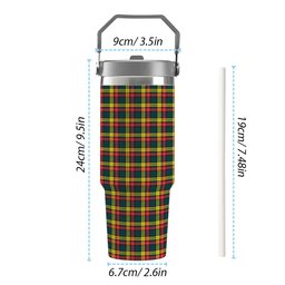 ScotsTee Shop Scottish McIndoe Tartan Flip Straw Tumbler 20oz 30oz