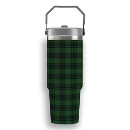 ScotsTee Shop Scottish MacKinross Tartan Flip Straw Tumbler 20oz 30oz
