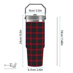 ScotsTee Shop Scottish MacNab 1950 Trade Version Tartan Flip Straw Tumbler 20oz 30oz