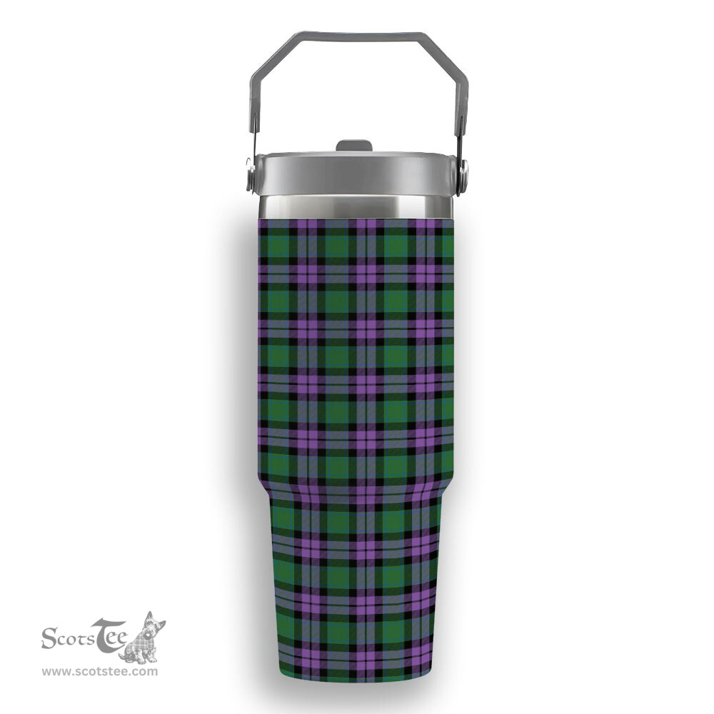 ScotsTee Shop Scottish MacArthur of Milton Ancient Tartan Flip Straw Tumbler 20oz 30oz