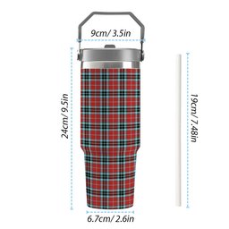ScotsTee Shop Scottish MacTavish Ancient Tartan Flip Straw Tumbler 20oz 30oz