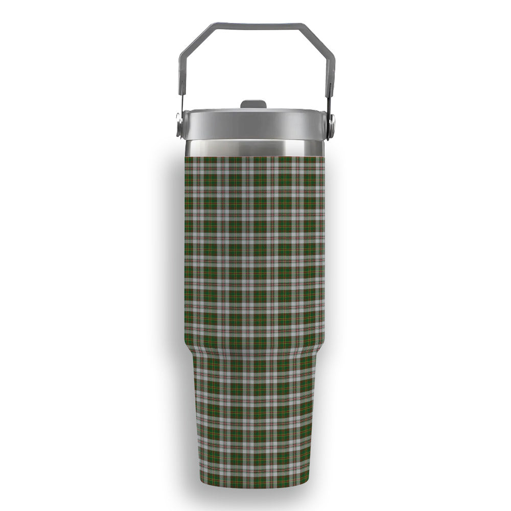 ScotsTee Shop Scottish Hay White Dress Tartan Flip Straw Tumbler 20oz 30oz