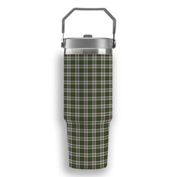 ScotsTee Shop Scottish Hay White Dress Tartan Flip Straw Tumbler 20oz 30oz