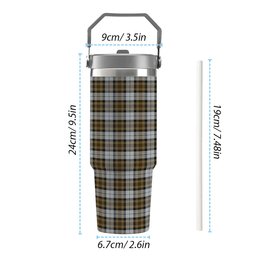 ScotsTee Shop Scottish MacKellar Dress Tartan Flip Straw Tumbler 20oz 30oz