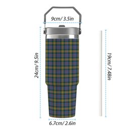 ScotsTee Shop Scottish MacSporran Ancient Tartan Flip Straw Tumbler 20oz 30oz