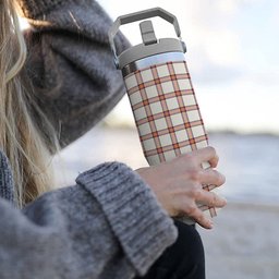 ScotsTee Shop Scottish Young Christina Ancient Tartan Flip Straw Tumbler 20oz 30oz