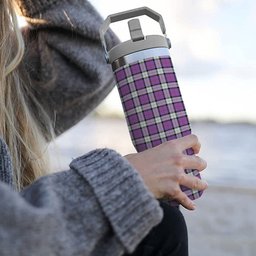 ScotsTee Shop Scottish Sinclair Dress (Dance) Ancient Clan Tartan Flip Straw Tumbler 20oz 30oz