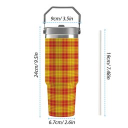 ScotsTee Shop Scottish McMillan Dress Modern Tartan Flip Straw Tumbler 20oz 30oz