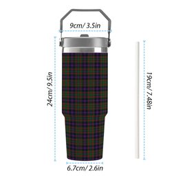 ScotsTee Shop Scottish MacLaren Regent Tartan Flip Straw Tumbler 20oz 30oz