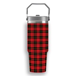 ScotsTee Shop Scottish Wallace Hunting - Red Tartan Flip Straw Tumbler 20oz 30oz