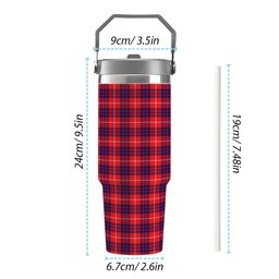 ScotsTee Shop Scottish Hamilton Modern Tartan Flip Straw Tumbler 20oz 30oz