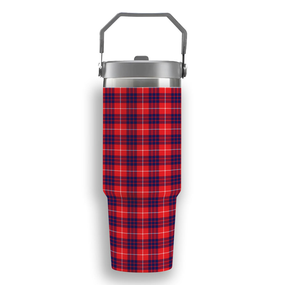 ScotsTee Shop Scottish Hamilton Modern Tartan Flip Straw Tumbler 20oz 30oz