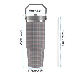 ScotsTee Shop Scottish Shaw Dress Tartan Flip Straw Tumbler 20oz 30oz
