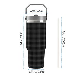 ScotsTee Shop Scottish Stewart Mourning 1880 Tartan Flip Straw Tumbler 20oz 30oz