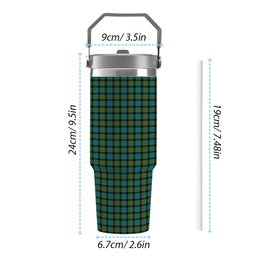 ScotsTee Shop Scottish Gunn  Ancient Clan Tartan Flip Straw Tumbler 20oz 30oz