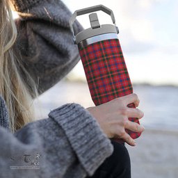 ScotsTee Shop Scottish MacDonald of Glenaladale Modern Tartan Flip Straw Tumbler 20oz 30oz