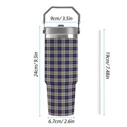 ScotsTee Shop Scottish MacRae of Conchra Tartan Flip Straw Tumbler 20oz 30oz