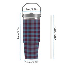ScotsTee Shop Scottish Royal Canadian Air Force Modern Tartan Flip Straw Tumbler 20oz 30oz