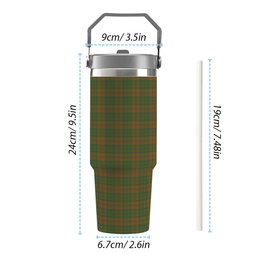 ScotsTee Shop Scottish McAlister of Glenbarr Hunting Modern Tartan Flip Straw Tumbler 20oz 30oz