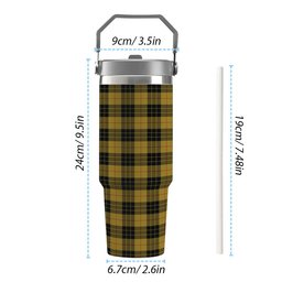 ScotsTee Shop Scottish McLeod of Lewis Ancient Tartan Flip Straw Tumbler 20oz 30oz