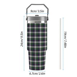 ScotsTee Shop Scottish Malcolm Dress Modern Tartan Flip Straw Tumbler 20oz 30oz
