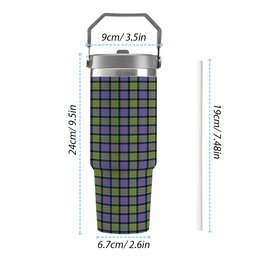 ScotsTee Shop Scottish McDonald Ancient Tartan Flip Straw Tumbler 20oz 30oz