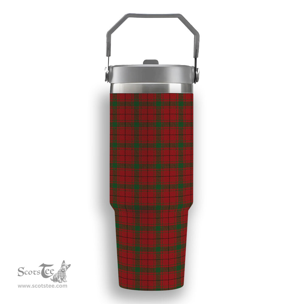 ScotsTee Shop Scottish MacCullough Tartan Flip Straw Tumbler 20oz 30oz