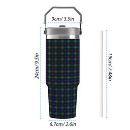 ScotsTee Shop Scottish McThomas Modern Tartan Flip Straw Tumbler 20oz 30oz