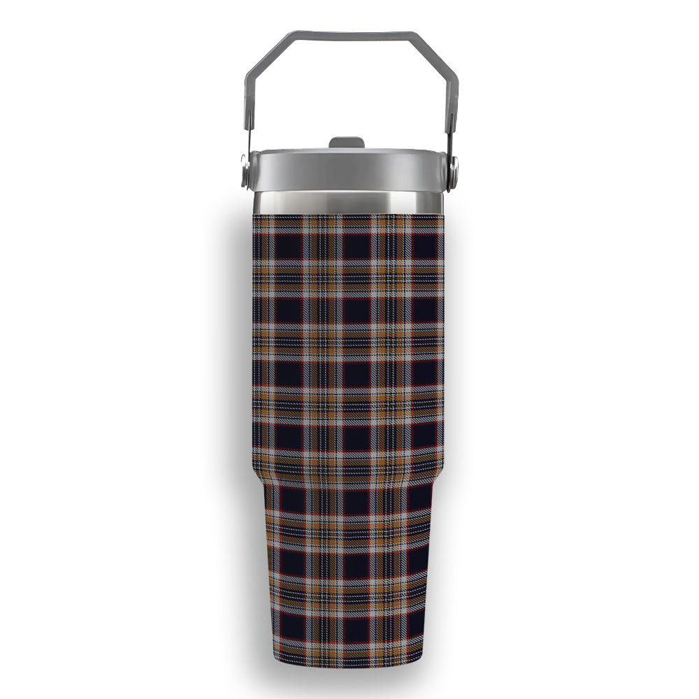 ScotsTee Shop Scottish Stewart Navy Tartan Flip Straw Tumbler 20oz 30oz