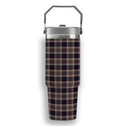 ScotsTee Shop Scottish Stewart Navy Tartan Flip Straw Tumbler 20oz 30oz