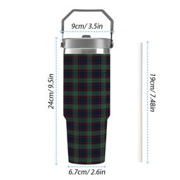 ScotsTee Shop Scottish McNicol Hunting Modern Tartan Flip Straw Tumbler 20oz 30oz