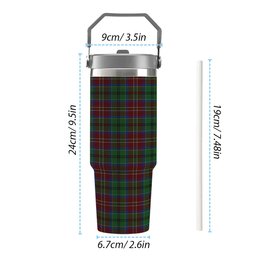 ScotsTee Shop Scottish MacCulloch Tartan Flip Straw Tumbler 20oz 30oz