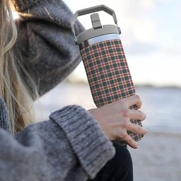 ScotsTee Shop Scottish Robertson Dress #2 Ancient Tartan Flip Straw Tumbler 20oz 30oz