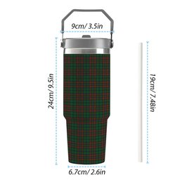 ScotsTee Shop Scottish Matheson Hunting Highland Tartan Flip Straw Tumbler 20oz 30oz