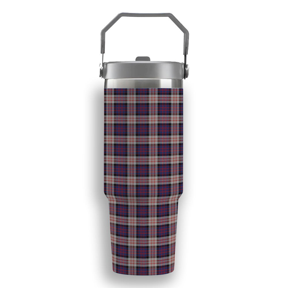 ScotsTee Shop Scottish MacDonald Pattern of Plaids Tartan Flip Straw Tumbler 20oz 30oz