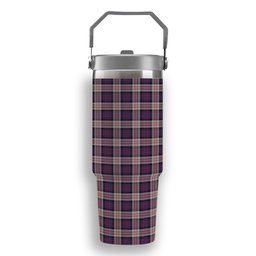 ScotsTee Shop Scottish MacDonald Pattern of Plaids Tartan Flip Straw Tumbler 20oz 30oz
