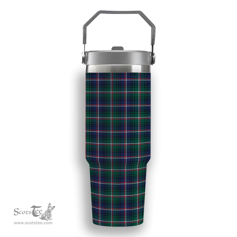 ScotsTee Shop Scottish Shaw of Carolina Modern Tartan Flip Straw Tumbler 20oz 30oz