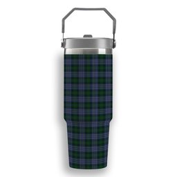 ScotsTee Shop Scottish Hughes Tartan Flip Straw Tumbler 20oz 30oz