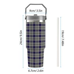 ScotsTee Shop Scottish Livingstone Dress Tartan Flip Straw Tumbler 20oz 30oz