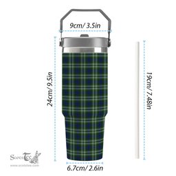 ScotsTee Shop Scottish Spottiswood Tartan Flip Straw Tumbler 20oz 30oz