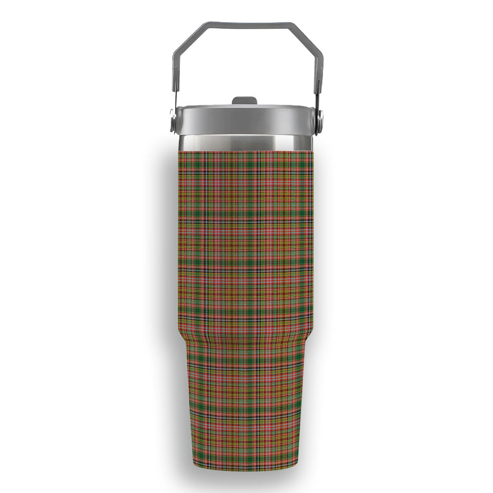 ScotsTee Shop Scottish Ogilvie (Ogilvy) of Strathallan Ancient Tartan Flip Straw Tumbler 20oz 30oz