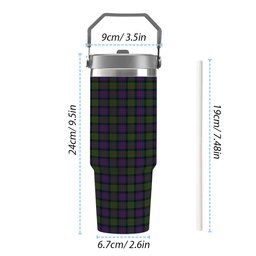 ScotsTee Shop Scottish MacDonald Tartan Flip Straw Tumbler 20oz 30oz